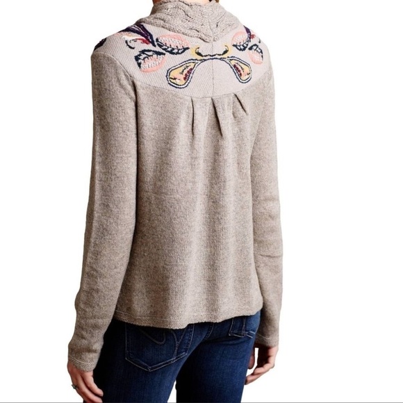 Anthropologie Sleeping On Snow Paisley Open Folklore Cardigan Size Medium Women - Picture 2 of 11